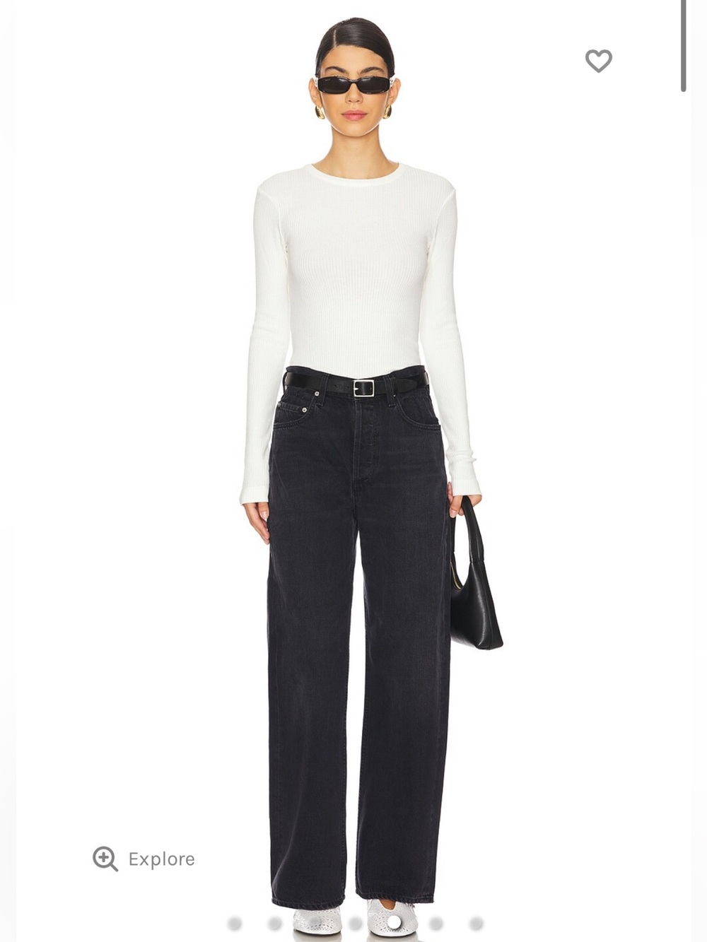 Citizens Of Humanity Jeans Gwendoline Straight Leg Relaxed in Anthrocite Black